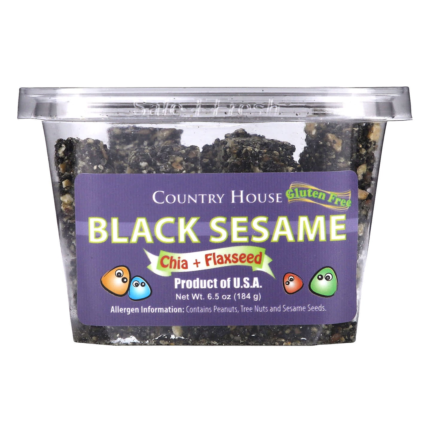 Black Sesame, Chia & Flaxseed Snack by Country House - 6.5 oz (184g) - Image 1