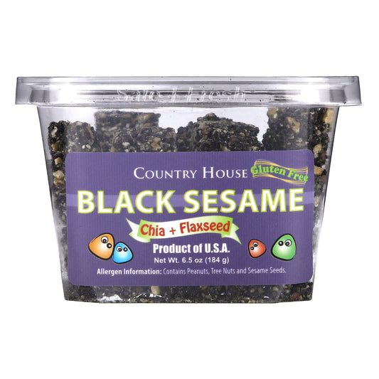 Black Sesame, Chia & Flaxseed Snack by Country House - 6.5 oz (184g) - Image 1