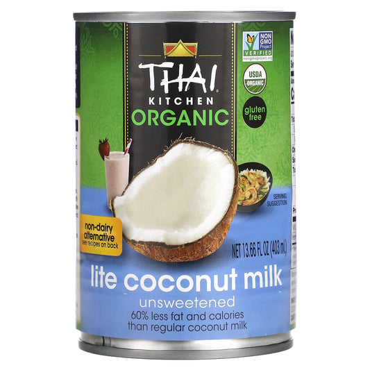 Thai Kitchen, Lite Coconut Milk, Unsweetened, 13.66 fl oz (403 ml) - Image 1