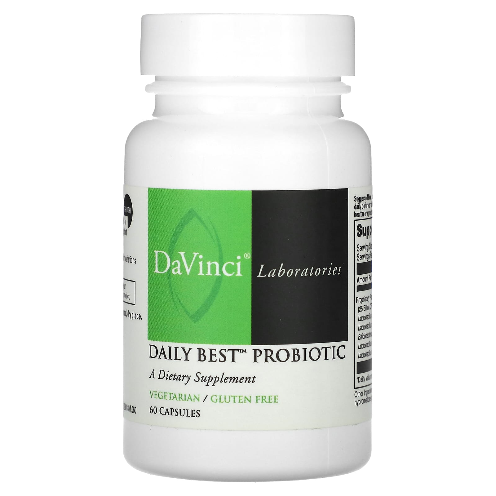 DaVinci Laboratories Daily Probiotic Supplement, 60 Capsules - Image 1