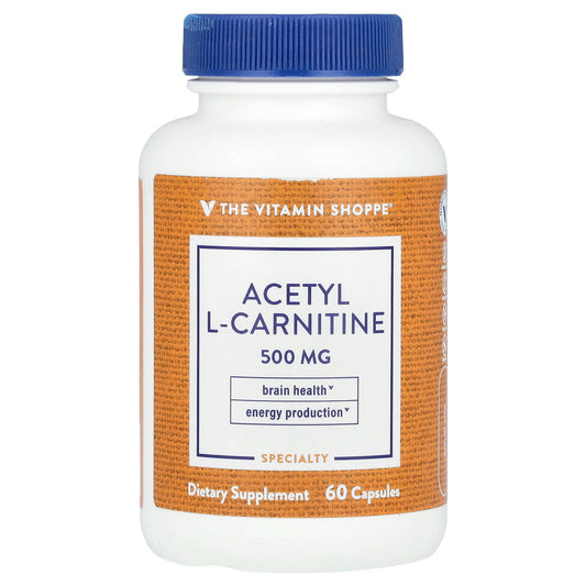 The Vitamin Shoppe, Acetyl L-Carnitine, 500 mg, 60 Capsules - Image 1