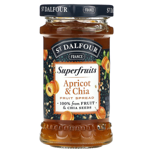 St. Dalfour, Superfruits, Fruit Spread, Apricot & Chia , 6 oz (170 g) - Image 1