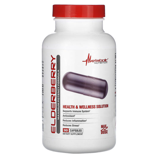 Metabolic Nutrition, Elderberry, Maximum Potency Formula , 90 Capsules - Image 1