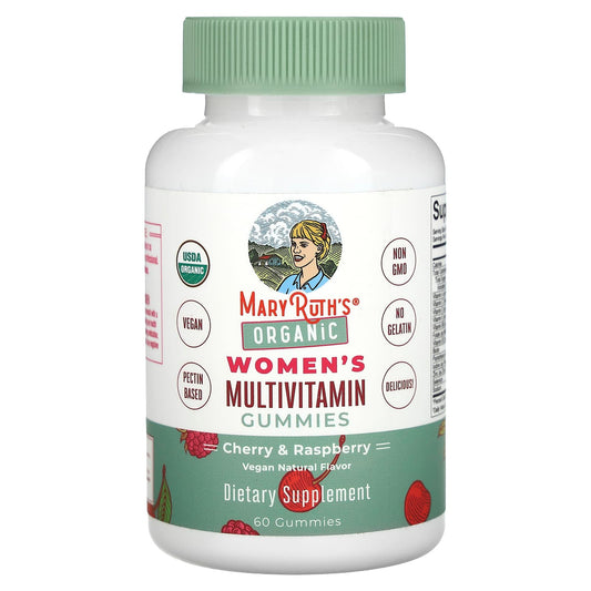 MaryRuth's, Organic Women's Multivitamin, Cherry & Raspberry, 60 Gummies - Image 1