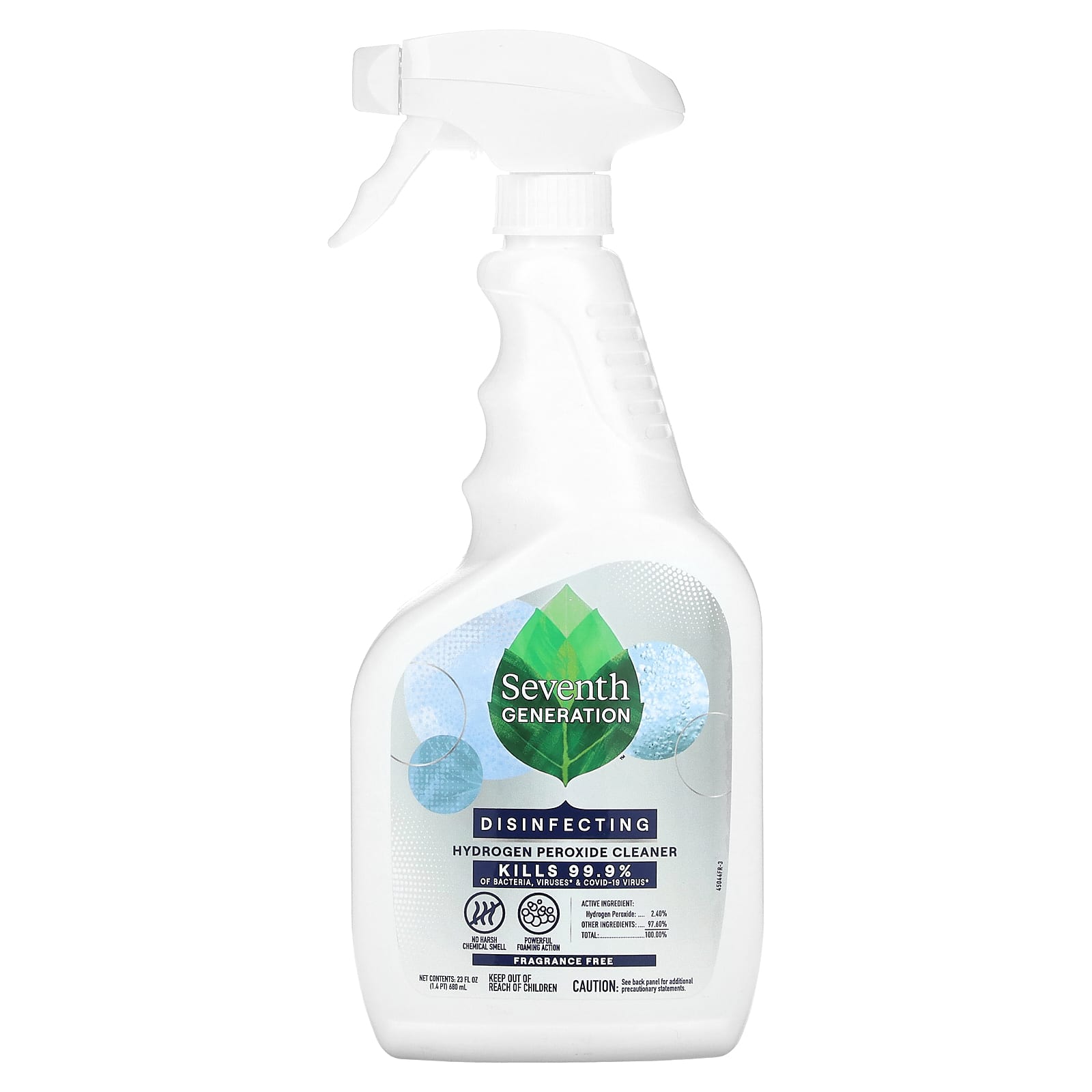 Seventh Generation, Disinfecting Hydrogen Peroxide Cleaner, Fragrance Free , 23 fl oz (680 ml) - Image 1