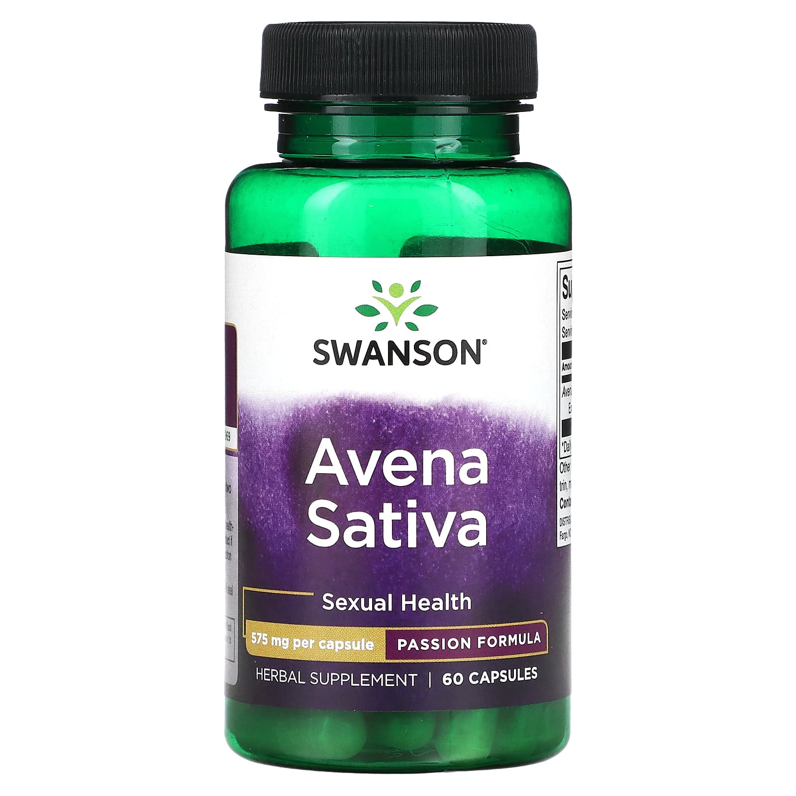 Swanson, Avena Sativa, 575 mg, 60 Capsules - Image 1