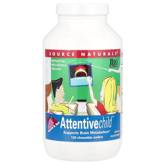 Source Naturals, Attentive Child™, Sweet & Tart, 120 Chewable Wafers - Image 1