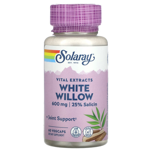 Solaray, Vital Extracts, White Willow, 60 VegCaps - Image 1
