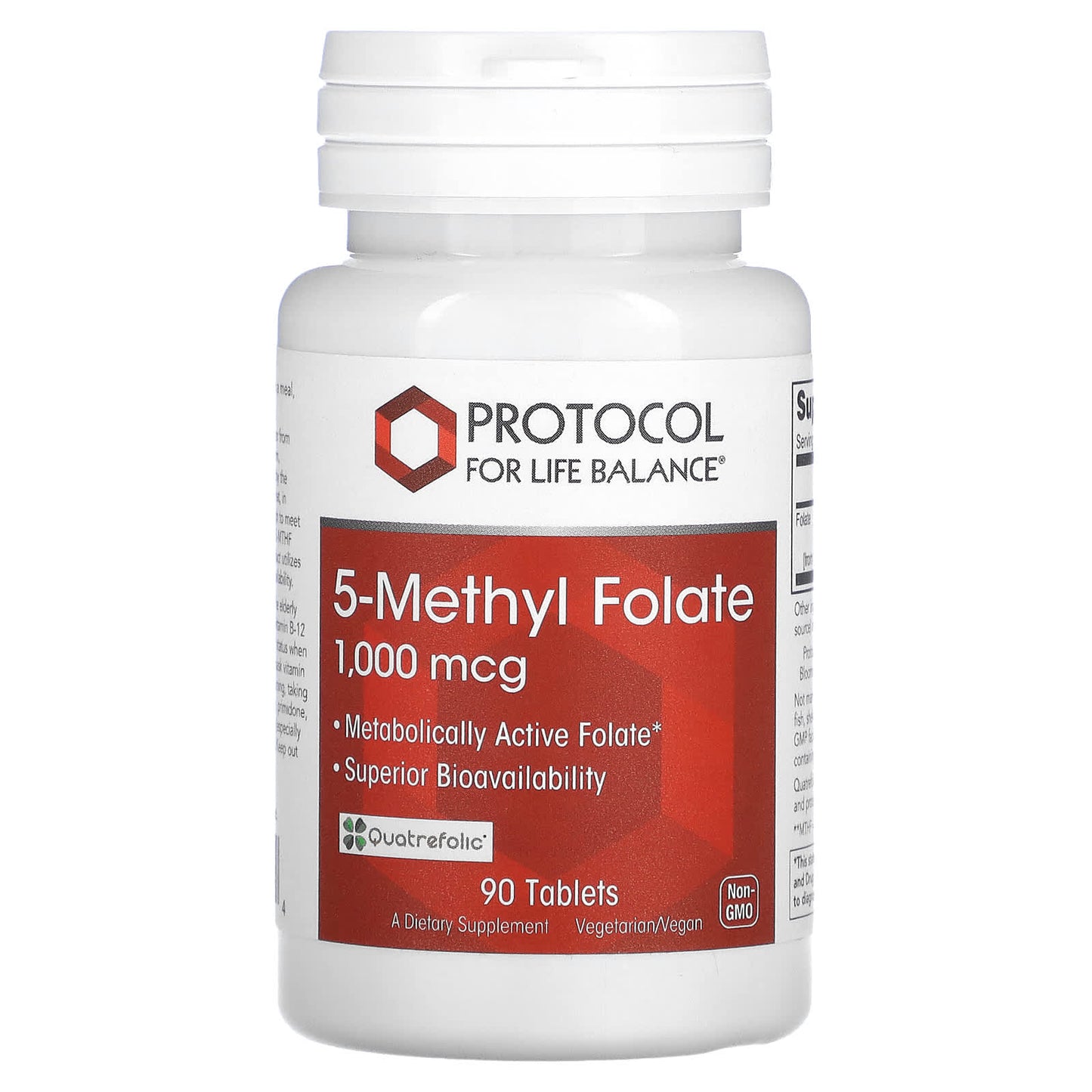 Protocol for Life Balance, 5-Methyl Folate, 1,000 mcg, 90 Tablets - Image 1