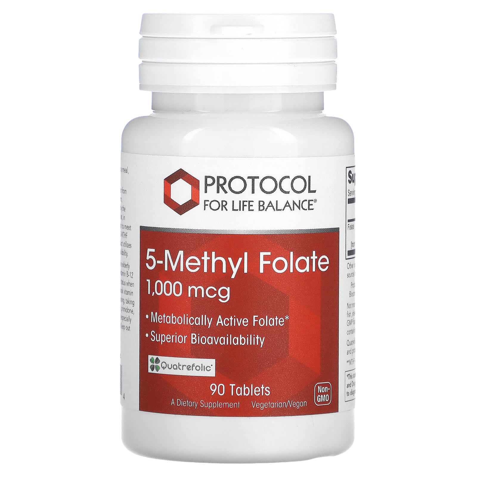 Protocol for Life Balance, 5-Methyl Folate, 1,000 mcg, 90 Tablets - Image 1