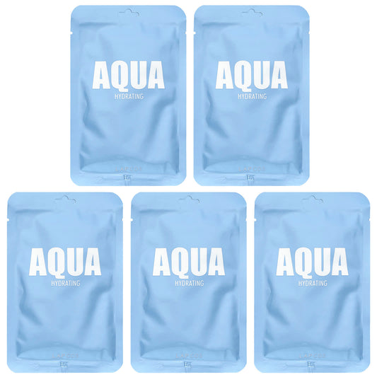 Lapcos, Aqua Beauty Sheet Mask Set, Hydrating, 5 Sheets, 1.01 fl oz (30 ml) Each - Image 1