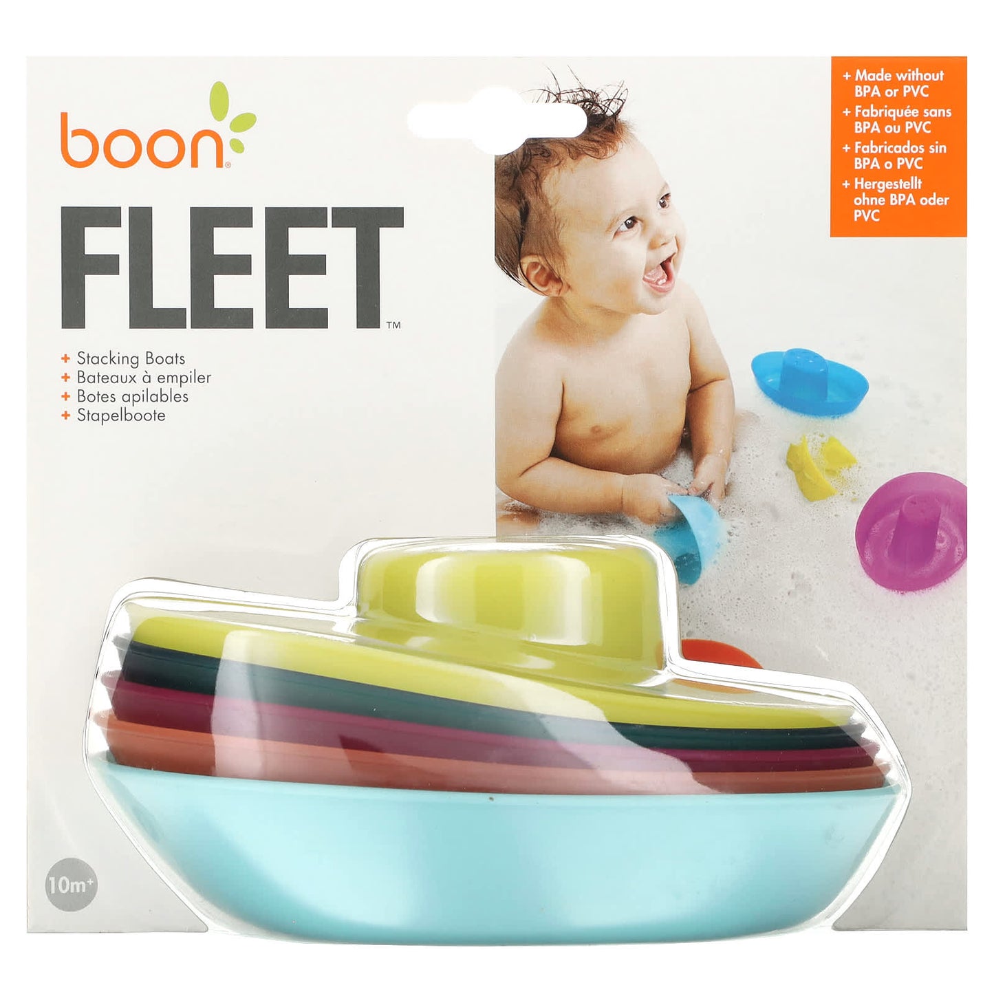 Boon Fleet Stacking Boats - Encourage Interactive Water Play - Image 1