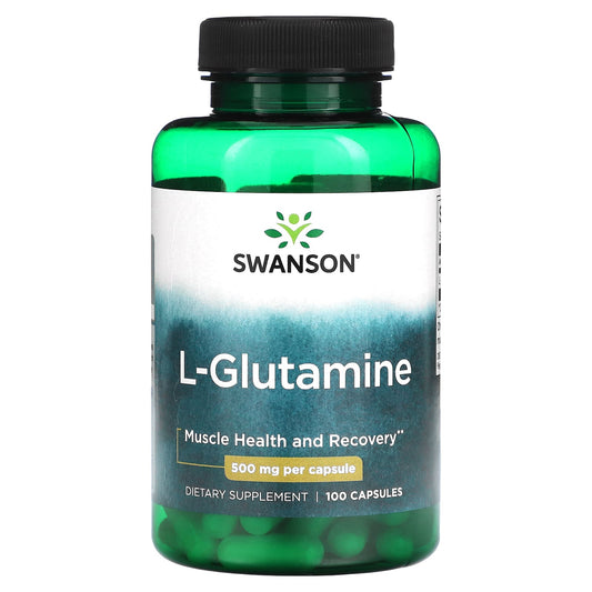 Swanson, L-Glutamine , 500 mg , 100 Capsules - Image 1