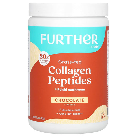 Grass-Fed Collagen Peptides + Reishi Mushroom, Keto & Paleo Friendly, 11.36 oz - Image 1