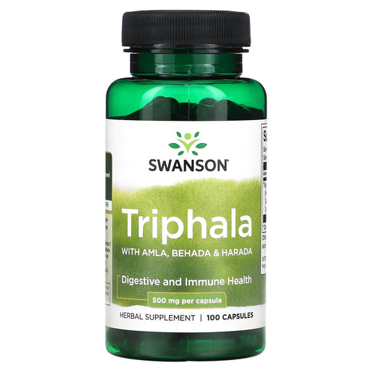 Swanson, Triphala with Amla, Behada & Harada, 500 mg, 100 Capsules - Image 1