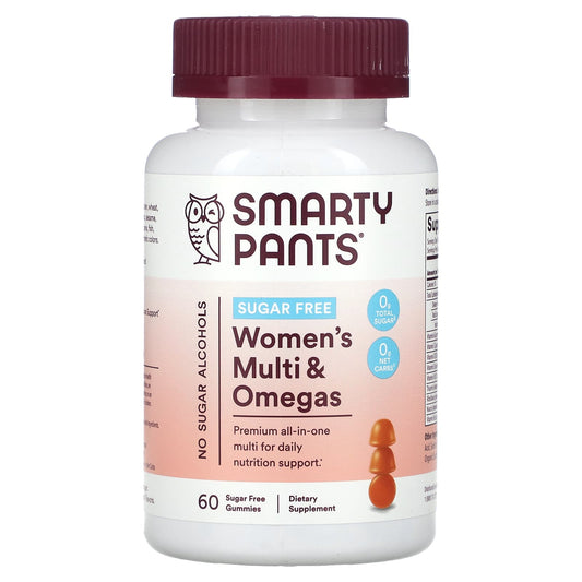 SmartyPants, Women's Multi & Omegas, Sugar Free, Orange, 60 Gummies