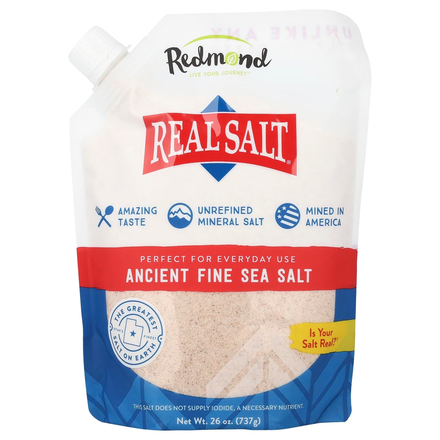 Redmond Trading Company, Real Salt®, Ancient Fine Sea Salt, 26 oz (737 g) - Image 1