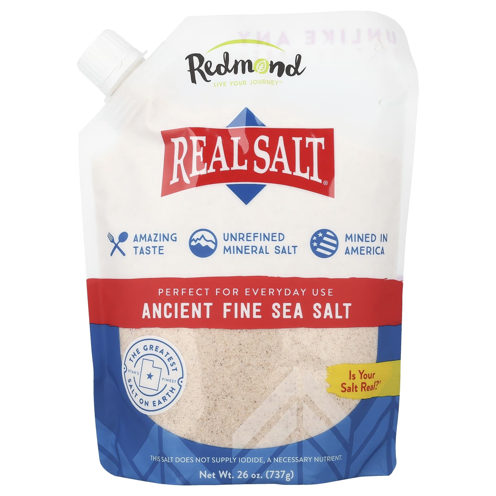 Redmond Trading Company, Real Salt®, Ancient Fine Sea Salt, 26 oz (737 g) - Image 1