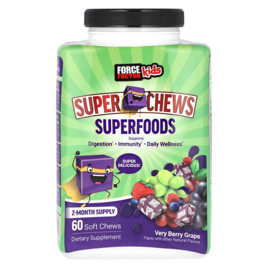 Force Factor Kids Super Chews Superfoods for Kids Immunity & Digestion - Image 1