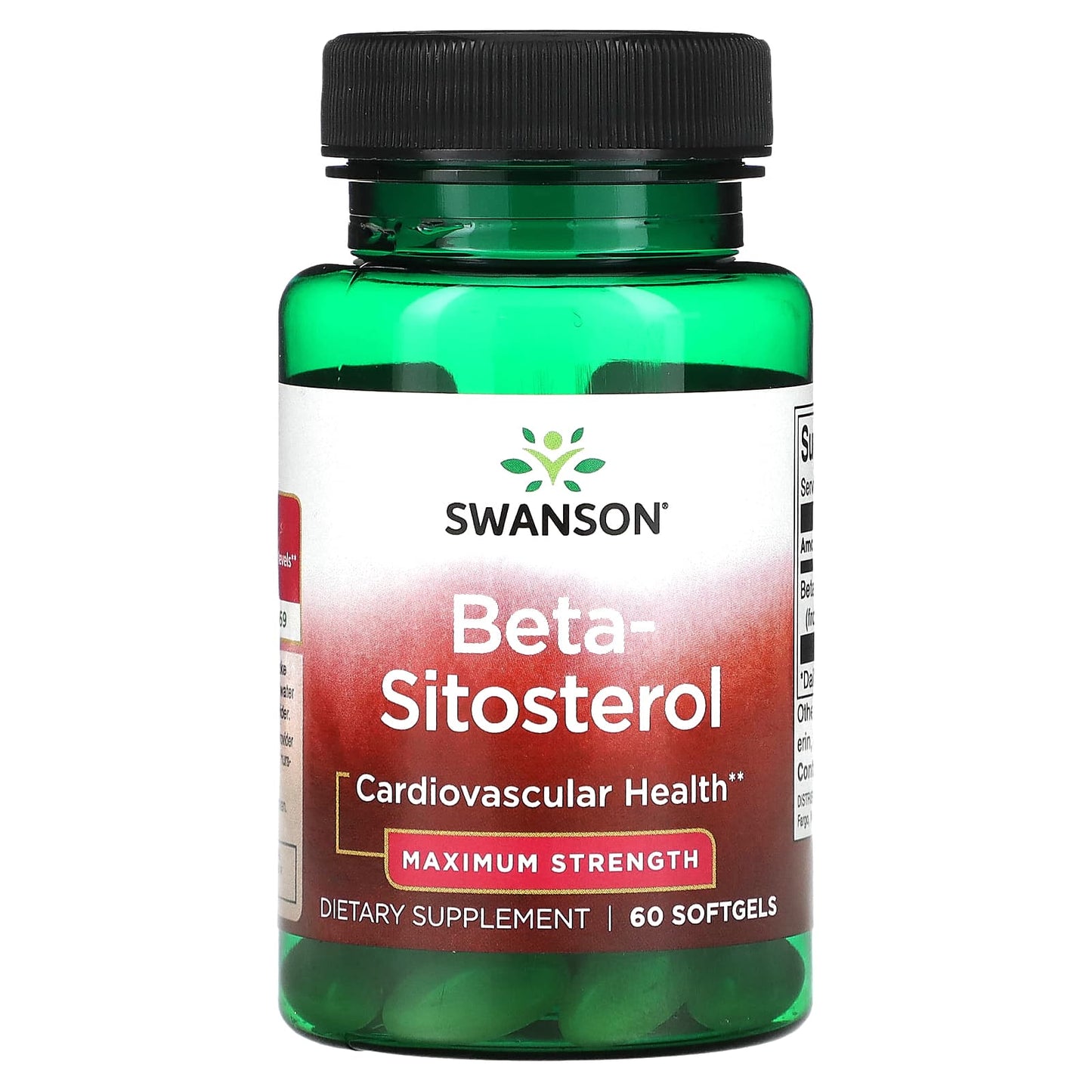 Swanson, Beta-Sitosterol, Maximum Strength, 160 mg, 60 Softgels - Image 1