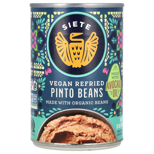 Siete, Vegan Refried Pinto Beans, 16 oz (454 g) - Image 1