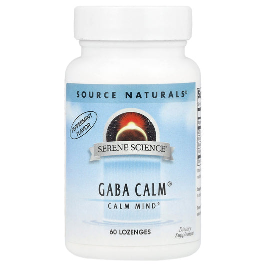 Source Naturals, Serene Science®, GABA Calm®, Peppermint, 60 Lozenges - Image 1