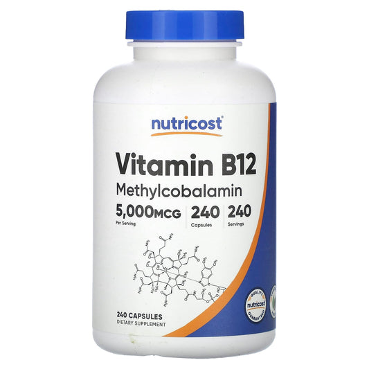 Nutricost, Vitamin B12, 5,000 mcg, 240 Capsules - Image 1
