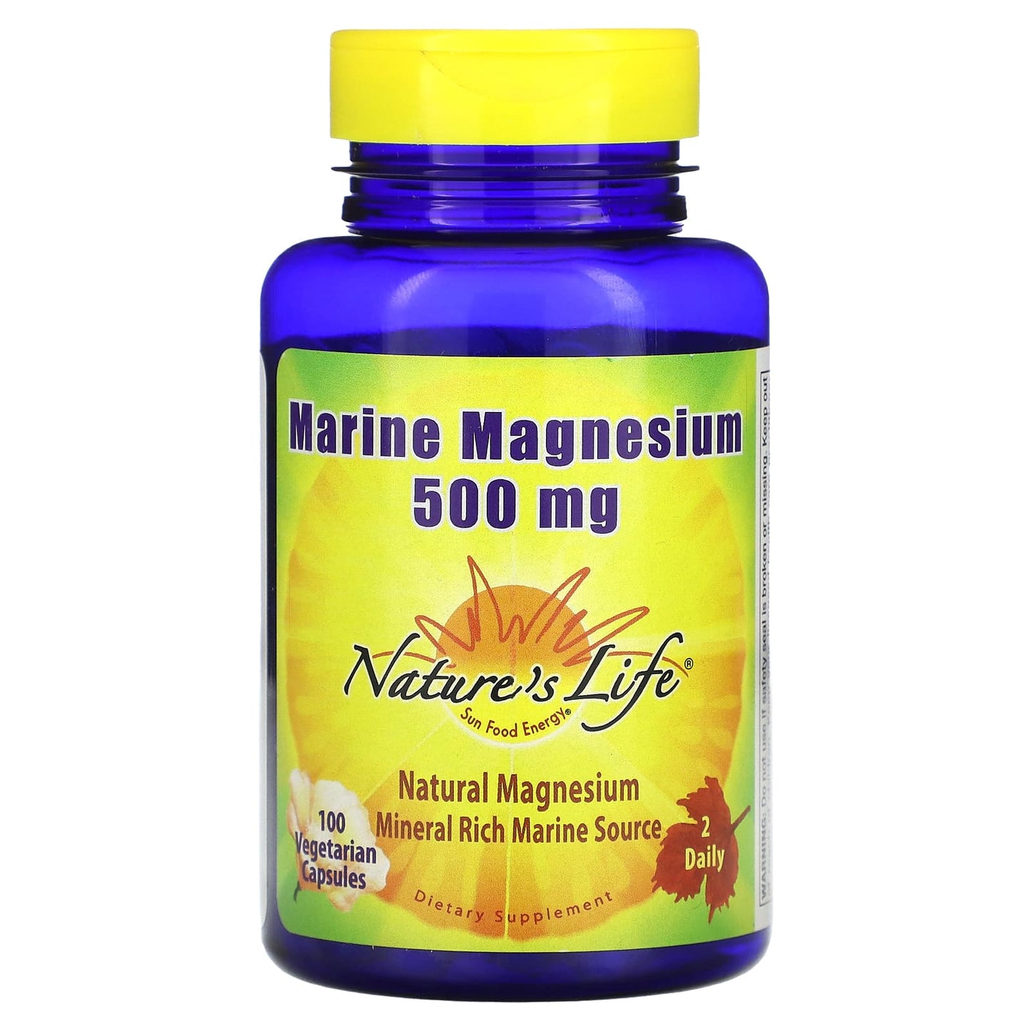 Nature's Life, Marine Magnesium, 100 Vegetarian Capsules (250 mg per Capsule) - Image 1