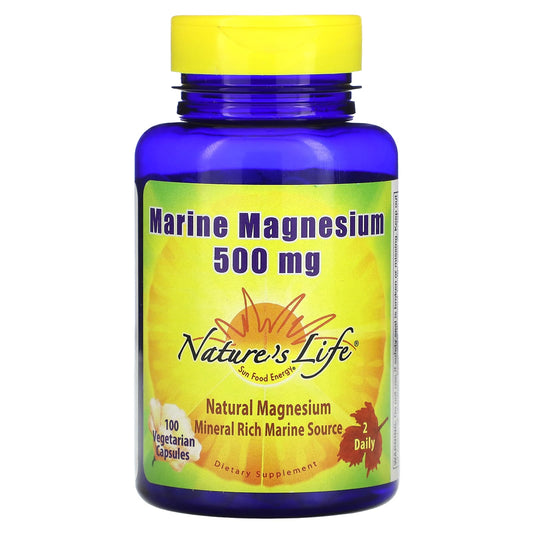 Nature's Life, Marine Magnesium, 100 Vegetarian Capsules (250 mg per Capsule) - Image 1