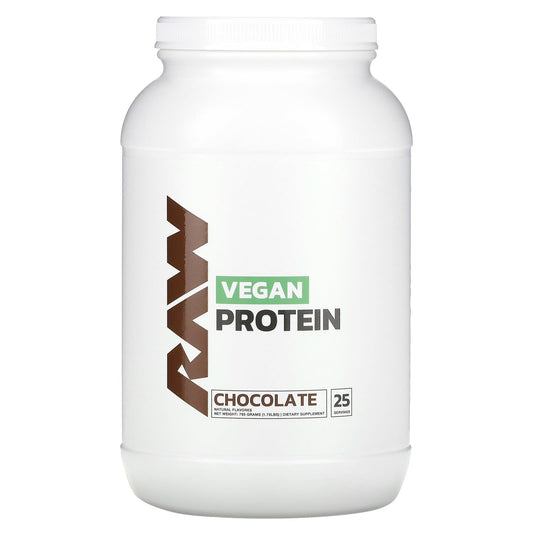 Raw Nutrition, Vegan Protein, Chocolate, 1.75 lbs (795 g) - Image 1
