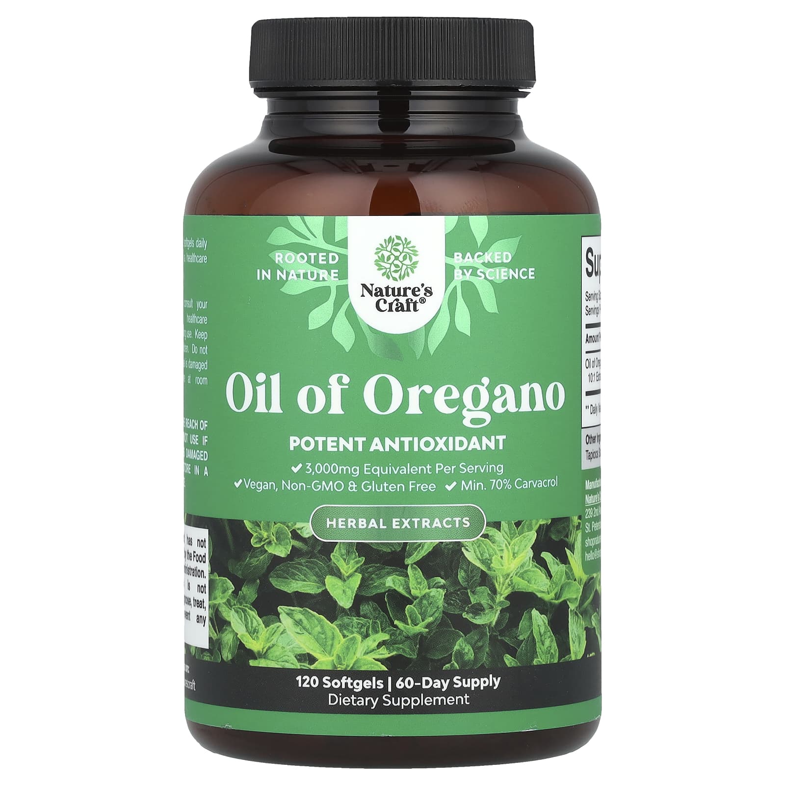 Nature's Craft, Oil of Oregano, 120 Softgels (150 mg per Softgel) - Image 1