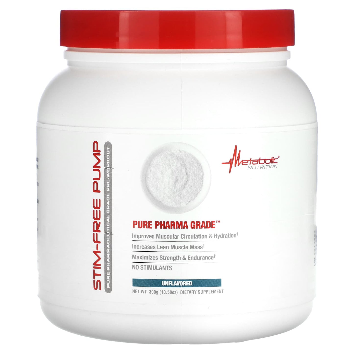 Metabolic Nutrition, Stim-Free Pump, Unflavored, 10.58 oz (300 g) - Image 1