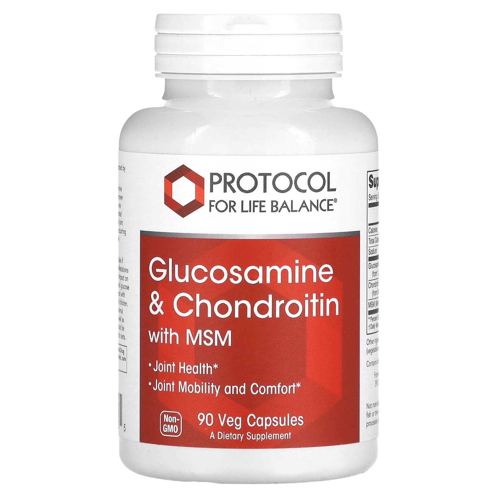 Protocol for Life Balance, Glucosamine & Chondroitin with MSM, 90 Veg Capsules - Image 1