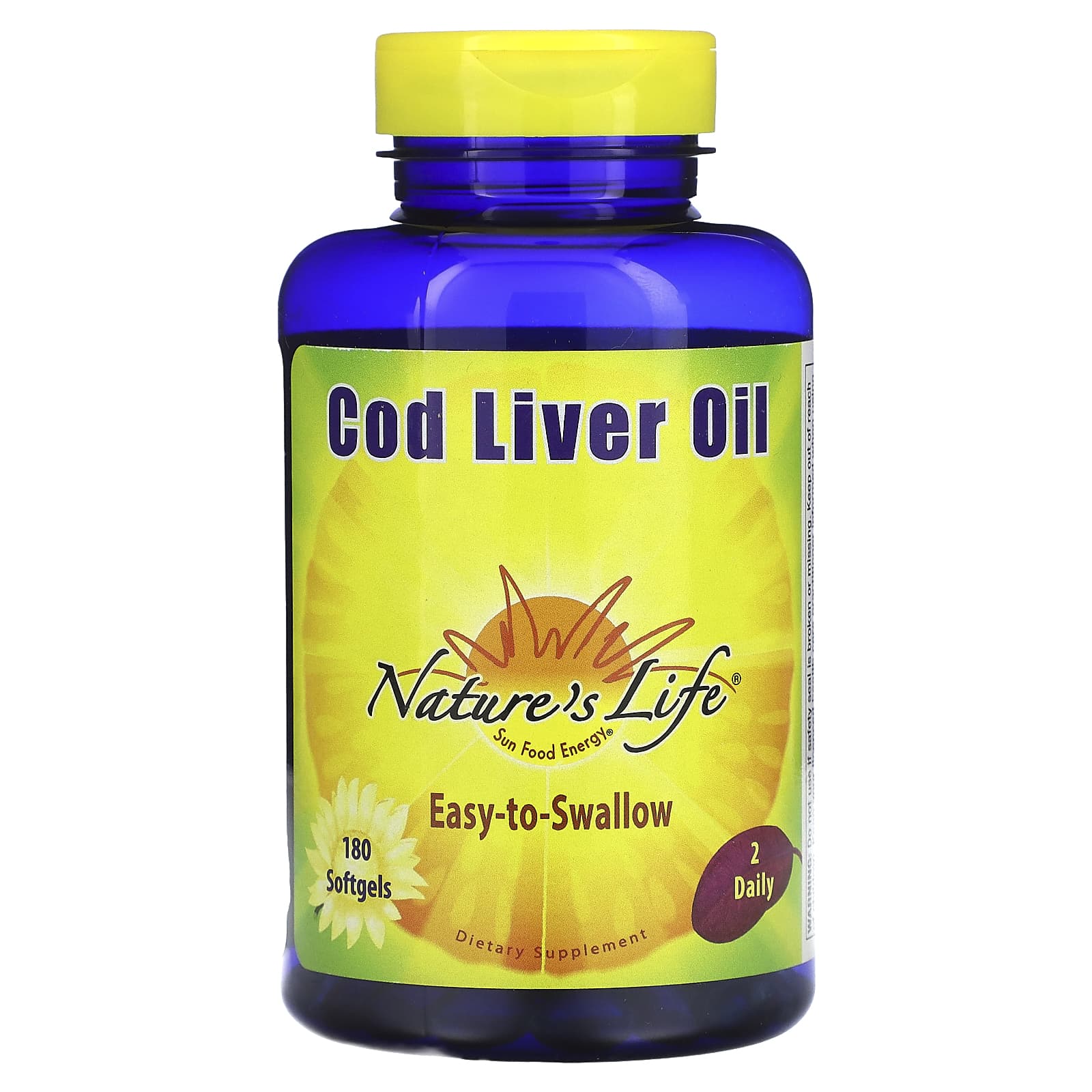 Nature's Life, Cod Liver Oil, 180 Softgels - Image 1