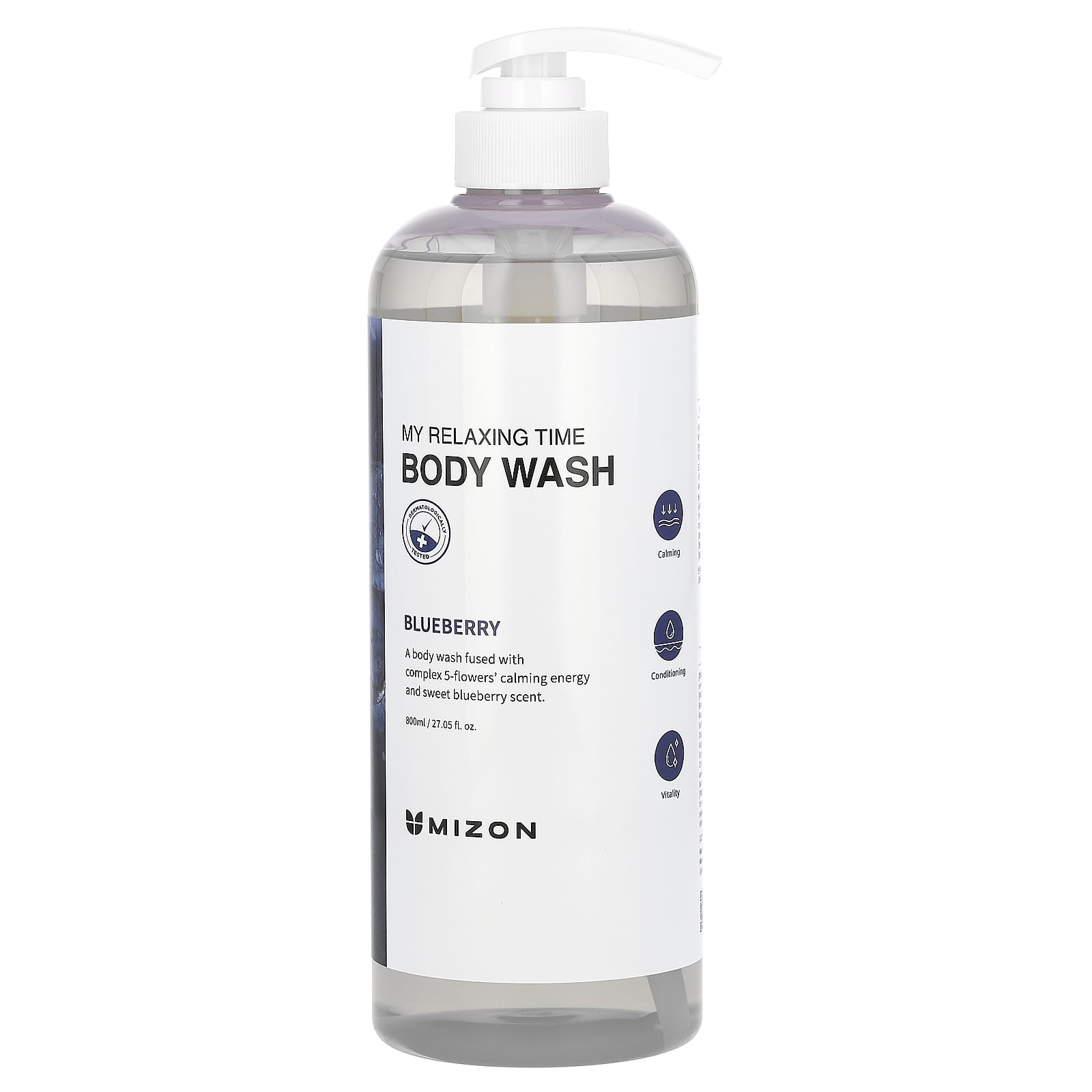 Mizon, My Relaxing Time Body Wash, Blueberry, 27.05 fl oz (800 ml) - Image 1