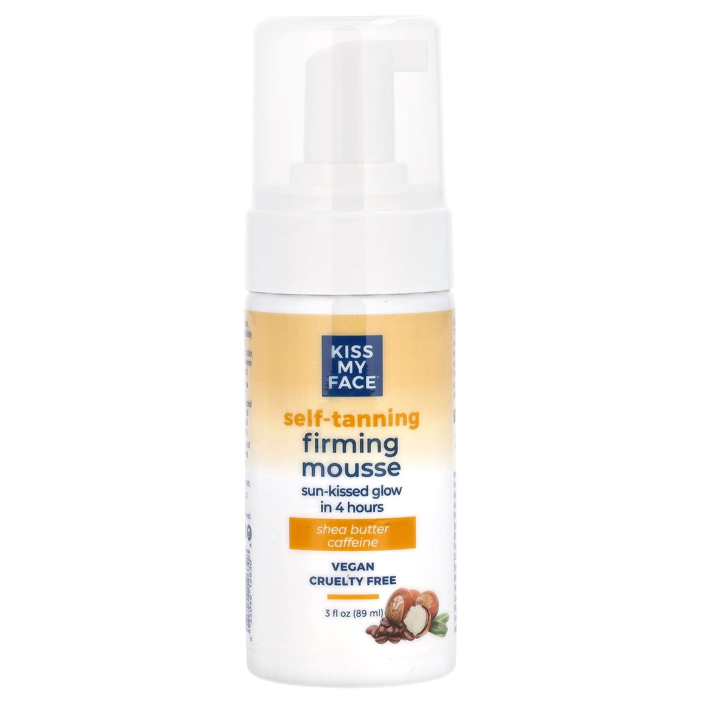 Kiss My Face, Self Tanning Firming Mousse, Shea Butter Caffeine, 3 fl oz (89 ml) - Image 1