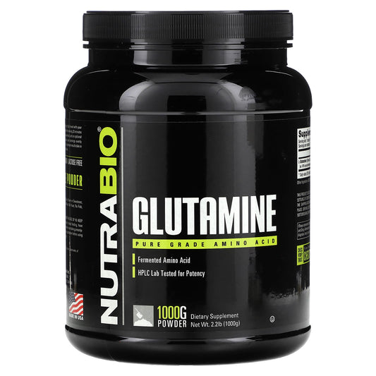NutraBio, Glutamine, Pure Grade Amino Acid, 2.2 lbs (1,000 g) - Image 1