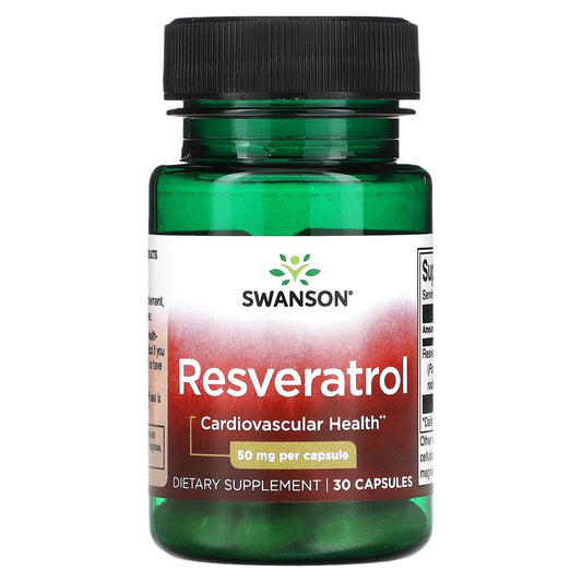 Swanson, Resveratrol, 50 mg, 30 Capsules - Image 1