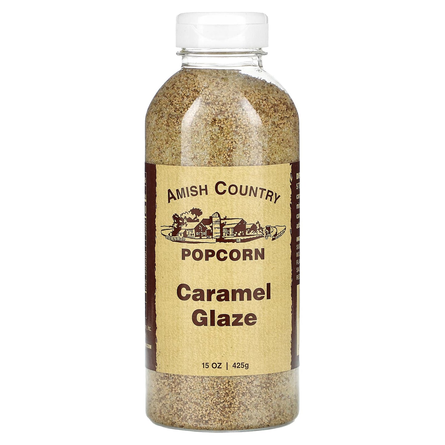Delicious Amish Country Caramel Popcorn in a 15 oz Bottle - Image 1