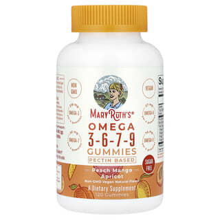 MaryRuth's Omega 3-6-7-9 Gummies, Sugar Free & Vegan, 120 Count