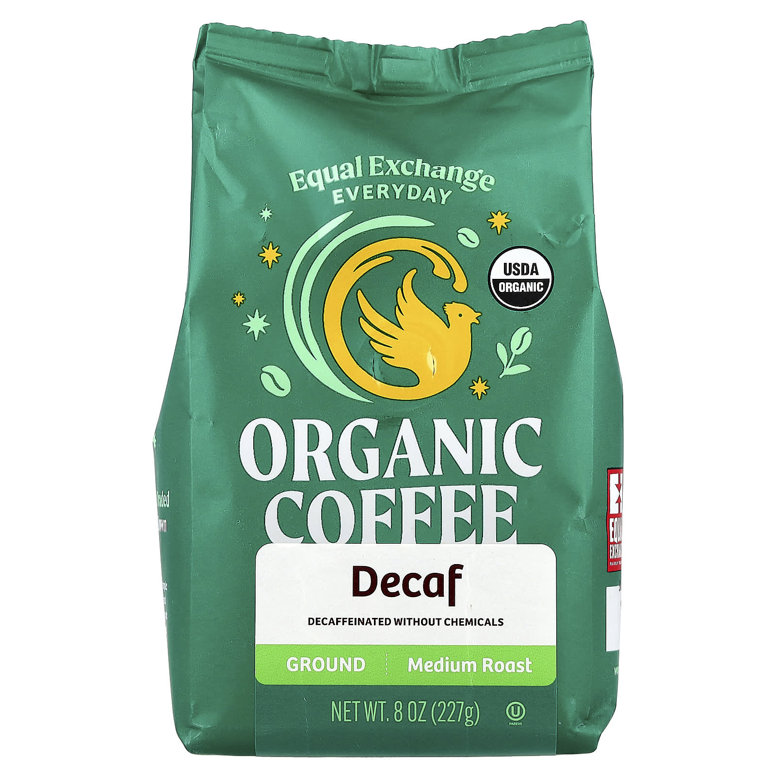 Decaf Organic Coffee, Medium Roast, Fair Trade, 100% Arabica, 8 oz - Image 1