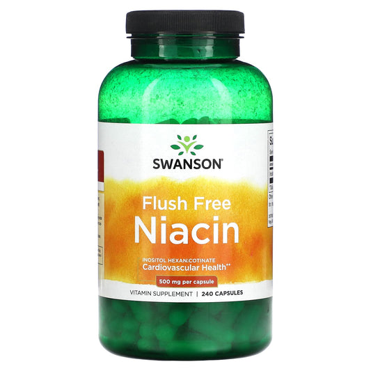 Swanson, Flush Free Niacin, 500 mg, 240 Capsules - Image 1