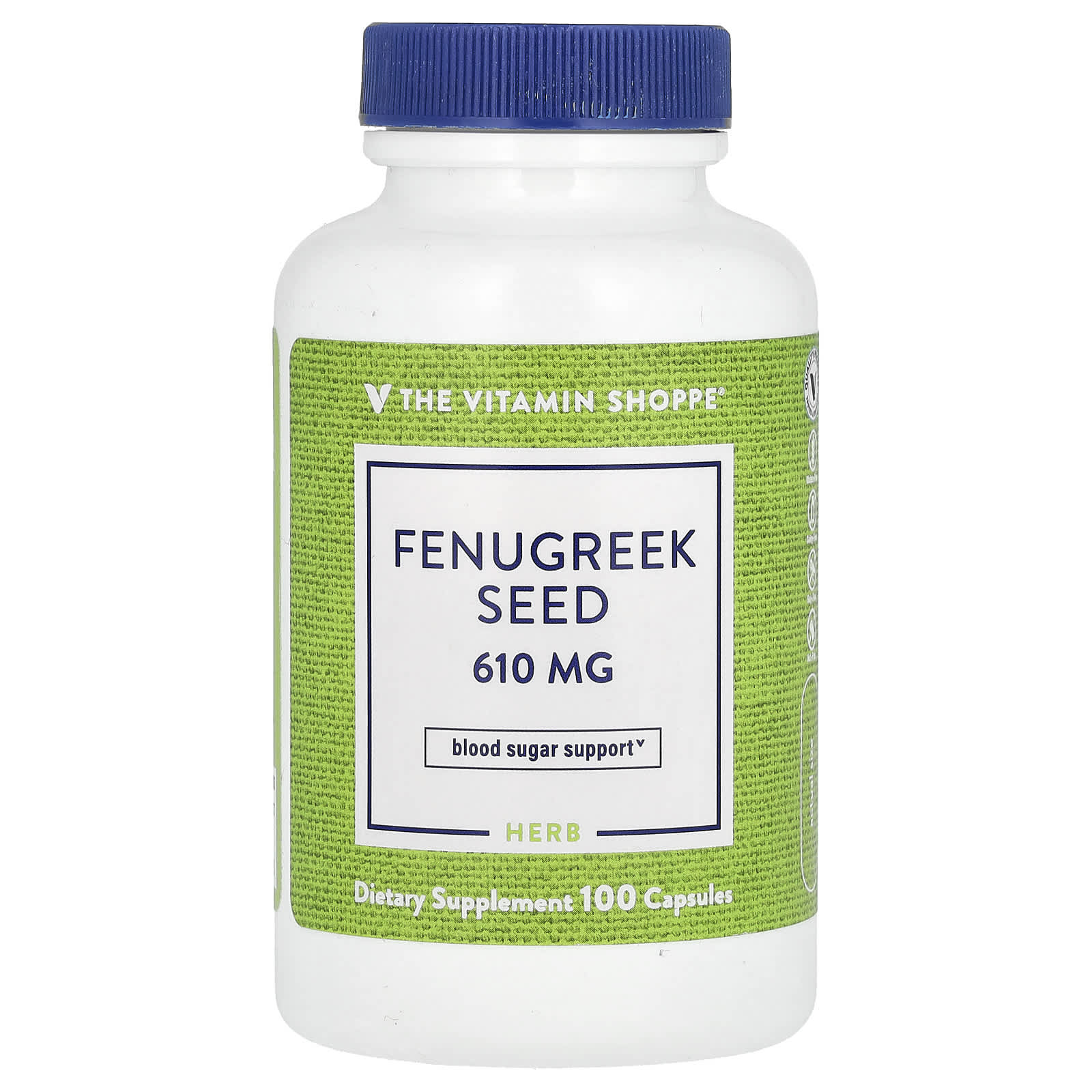 The Vitamin Shoppe, Fenugreek Seed, 610 mg, 100 Capsules - Image 1