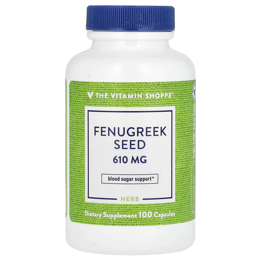 The Vitamin Shoppe, Fenugreek Seed, 610 mg, 100 Capsules - Image 1