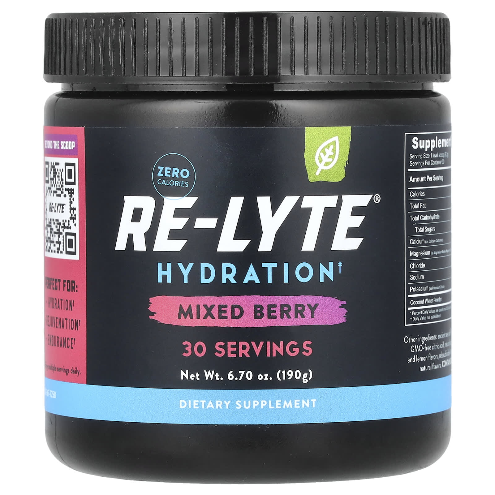 Redmond Trading Company, Re-Lyte® Hydration, Mixed Berry, 6.7 oz (190 g) - Image 1