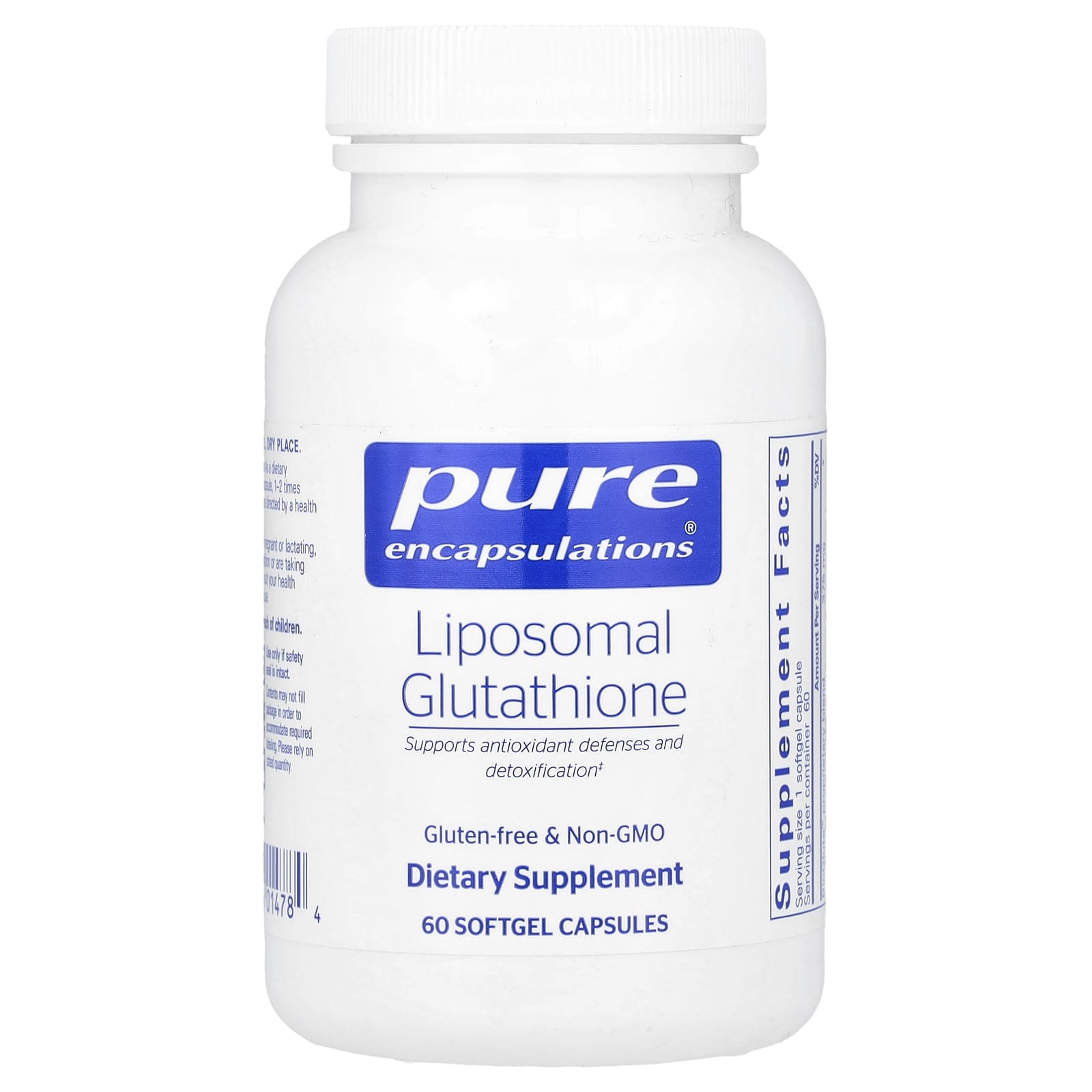 Pure Encapsulations, Liposomal Glutathione, 60 Softgel Capsules (375 mg per Softgel) - Image 1