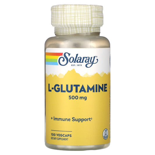 Solaray, L-Glutamine, 500 mg, 100 VegCaps - Image 1