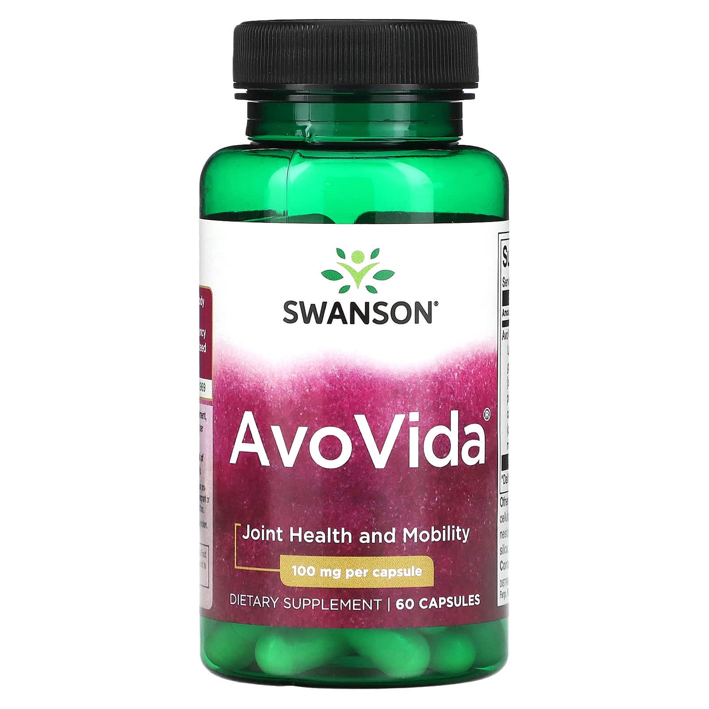 Swanson, AvoVida, 100 mg, 60 Capsules - Image 1