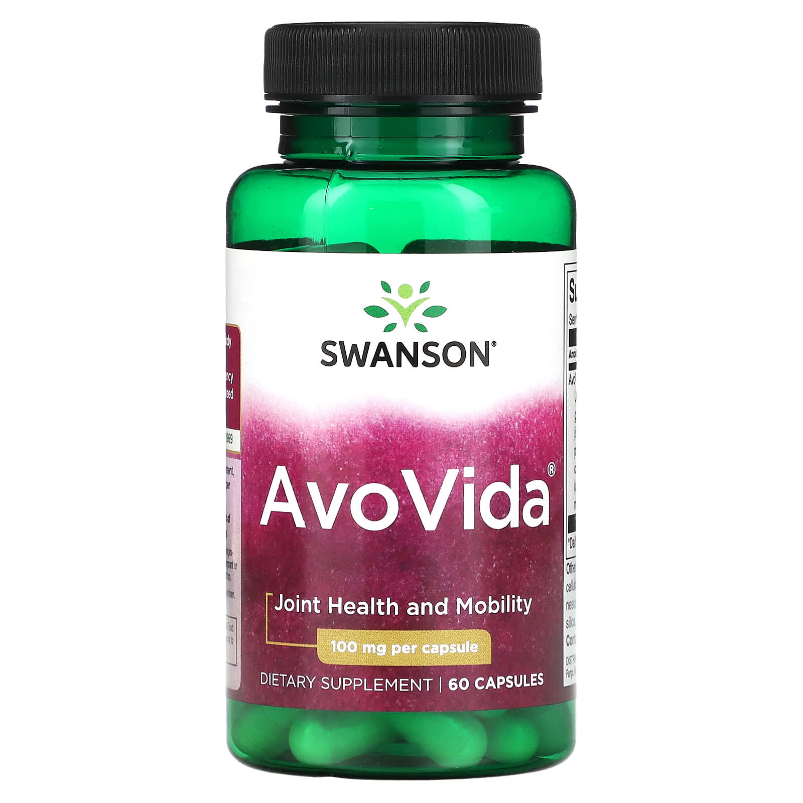 Swanson, AvoVida, 100 mg, 60 Capsules - Image 1
