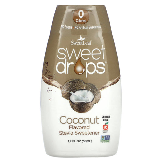 SweetLeaf Stevia, Sweet Drops, Coconut, 1.7 fl oz (50 ml) - Image 1